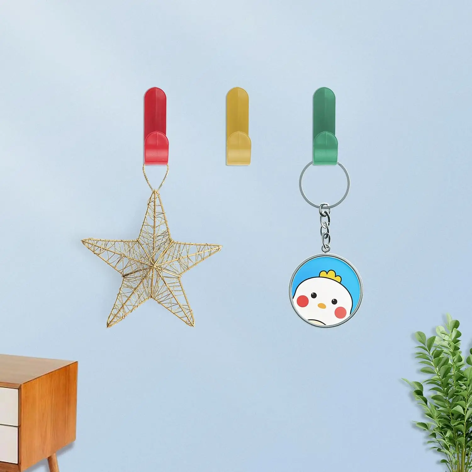 48/6PCS Self Adhesive Wall Hook Strong Without Drilling Coat Bathroom Door Kitchen Towel Hanger Hooks Home Storage Accessories