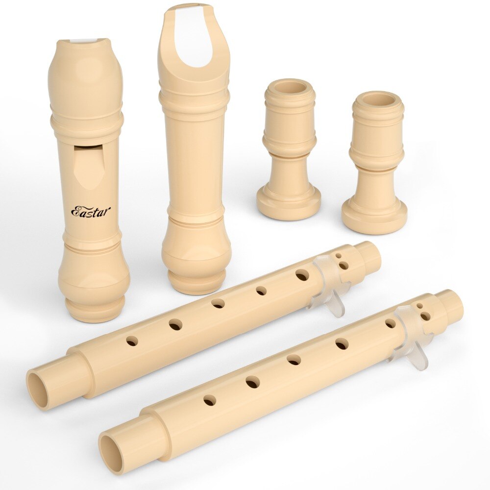 ABS Soprano Recorder German Baroque Style Key of C Fingering Recorders 8 Holes Long Flute Instrument With Bag Cleaning Tool