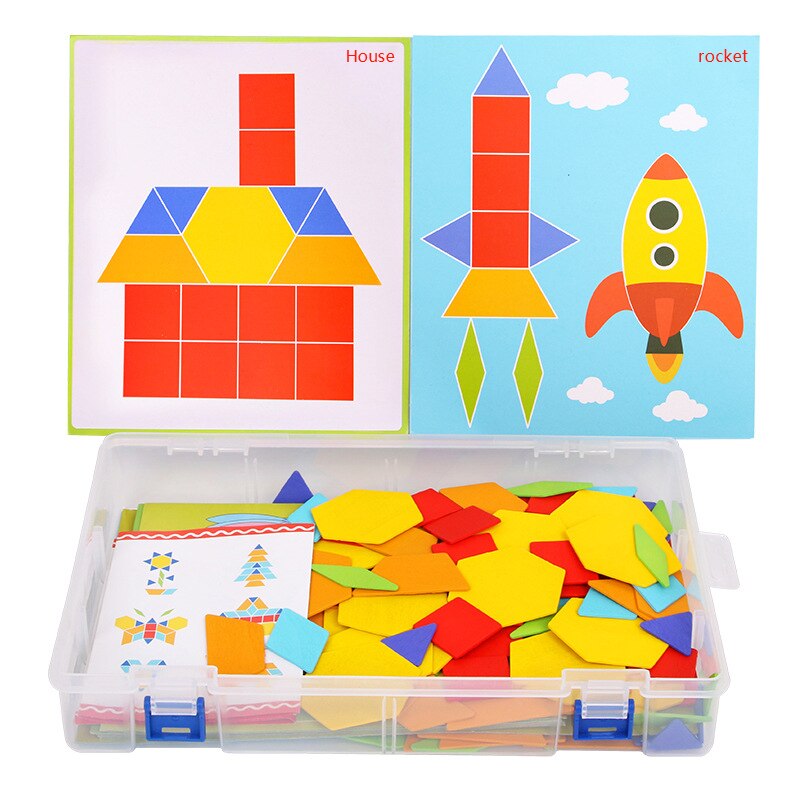 Tangram Intelligence Puzzle 3-4-5-6 ans enfants petite enfance éducation enfants créatifs jouets éducatifs Woode