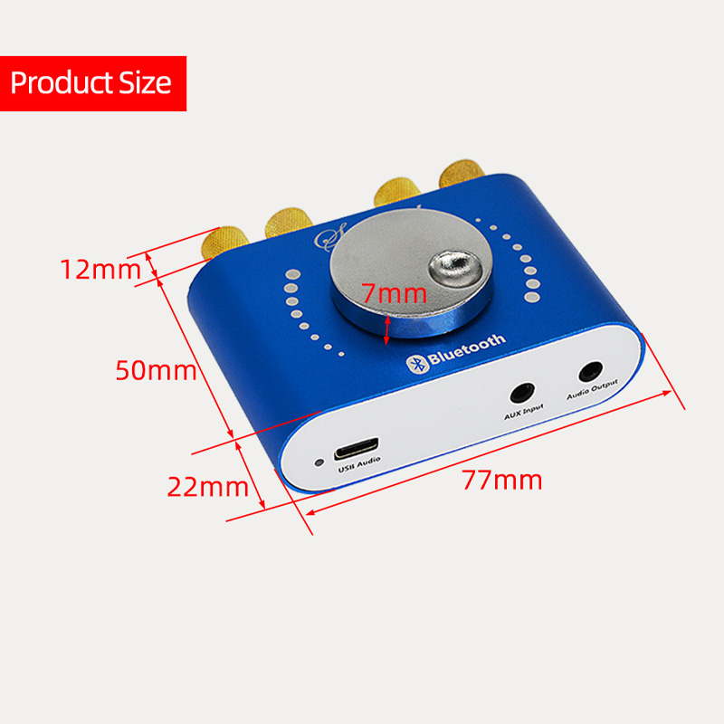 Mini Amplificatore Bluetooth 5.0 Alimentazione Audio Digitale Classe D HiFi Stereo 200W * 2 12V/24V Casa Auto USB Musica Scheda Audio AMP Altoparlante