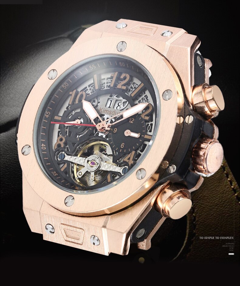 Branded Skeleton Automatische Horloge Hollow Klokken Mannen Siliconen Lichtgevende Waterdichte Sport Pols Horloges