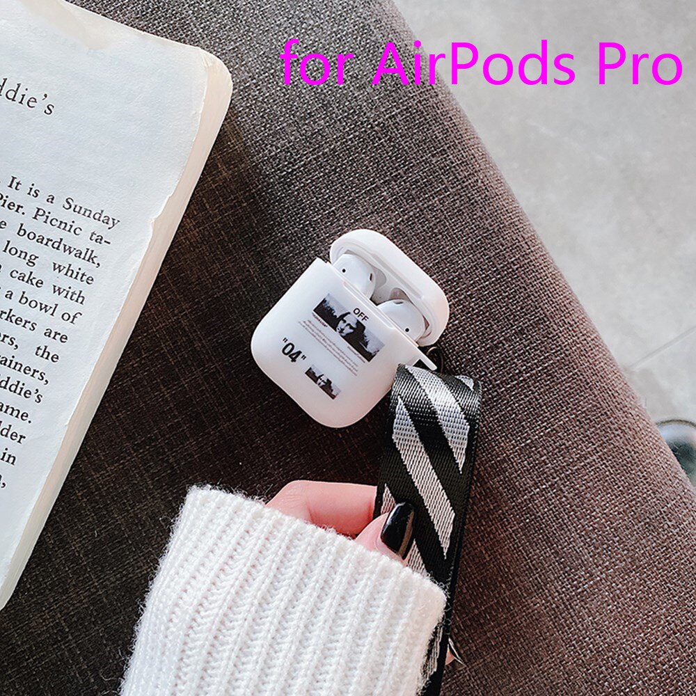 Para los Airpods Pro 2 1 caso de pintar la Mona Lisa de auriculares Airpods con Protector de llavero para AirpodsPro cubierta: 04 white pro