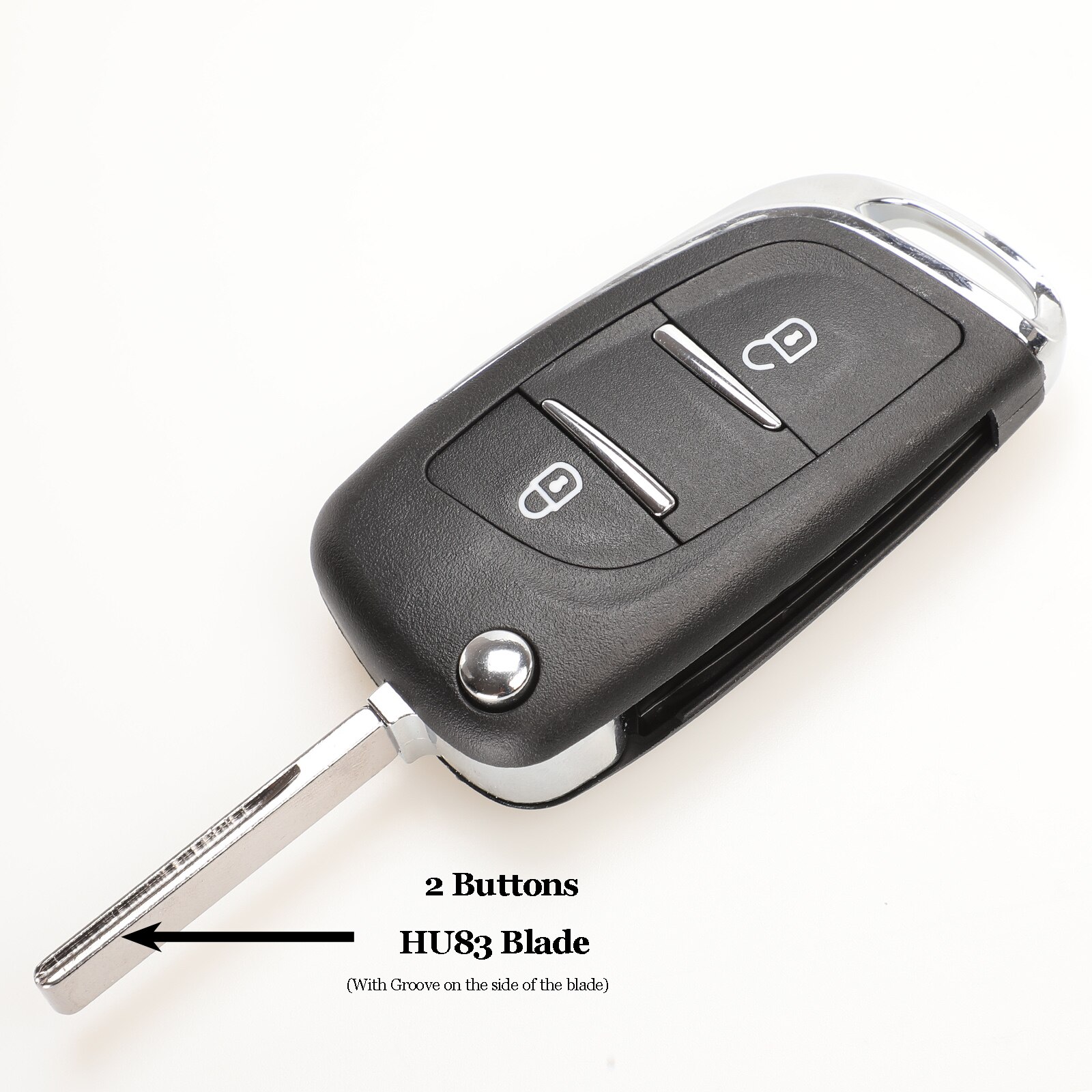 Cascarón de llave de coche remoto para Citroen C5 C4 Coupe VTR C6 C8 C2 Berlingo Xara Picasso Ce0523 VA2/HU83 2/3B: HCA 2 Button Ce0523