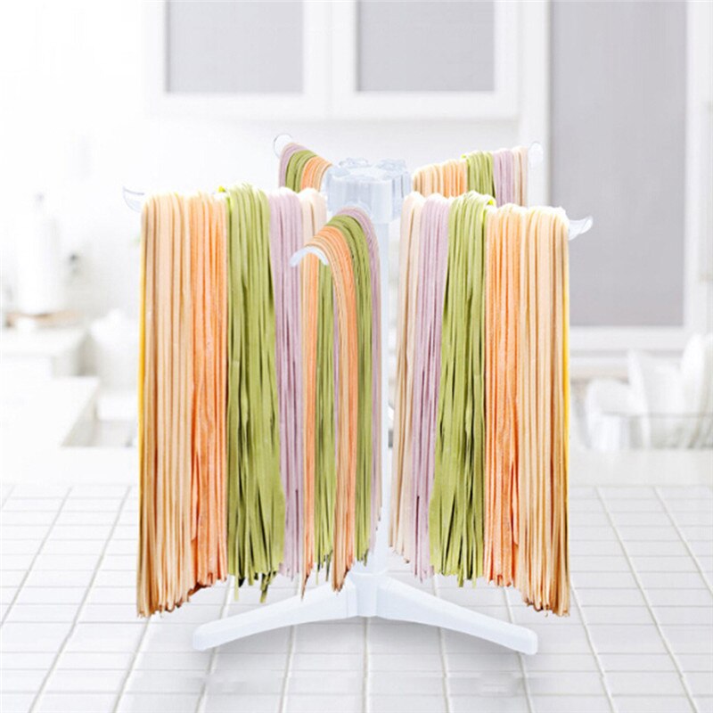 Séchoir à Pâtes En Bois Naturel Pliable 9 Barres - Capacité 4,5 Kg - Étagère Séchage Spaghetti, Nouilles Maison & Vermicelles