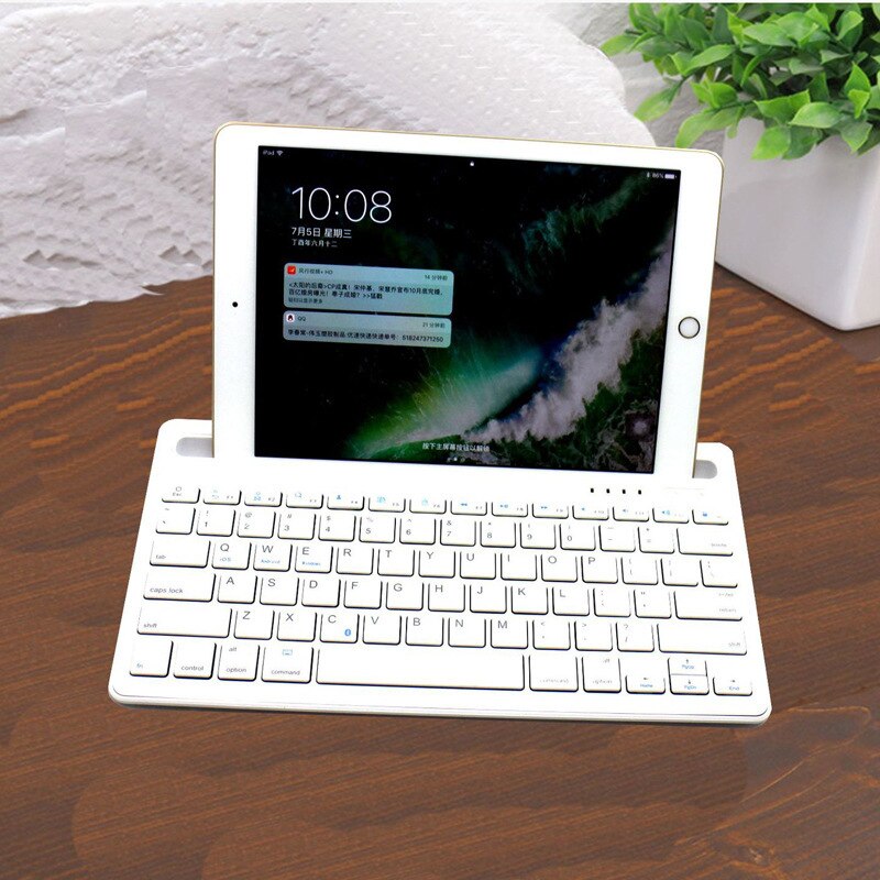 Clavier sans fil Bluetooth pour tablette et téléphone portable, pour iPad pro 11 Air 4 10.5, Samsung Xiaomi, PC: WHITE
