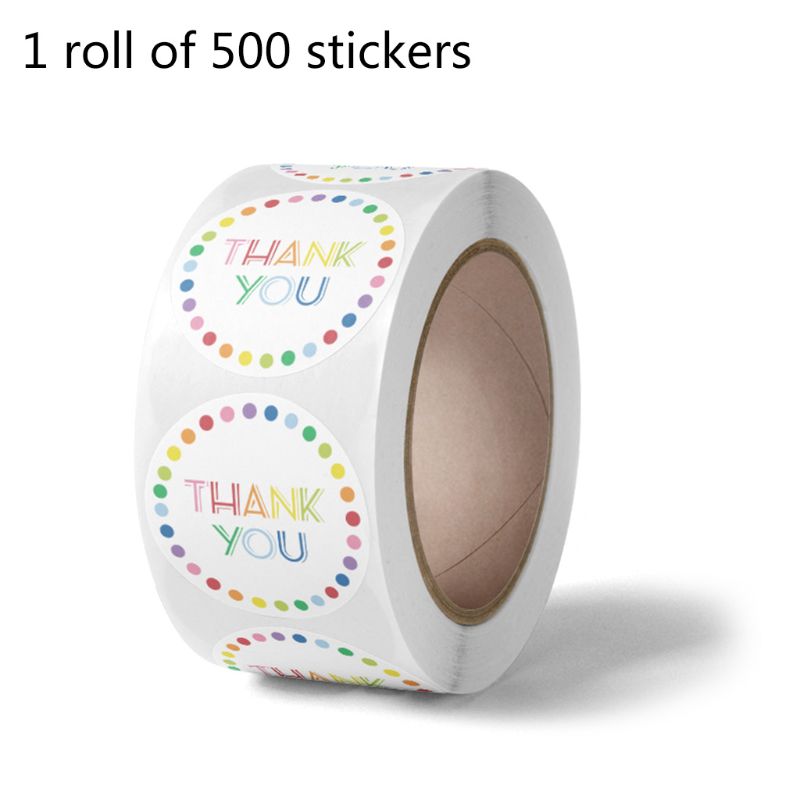 500pcs Thank You Sticker Seal Label for Small Shop Wedding Decorate Package