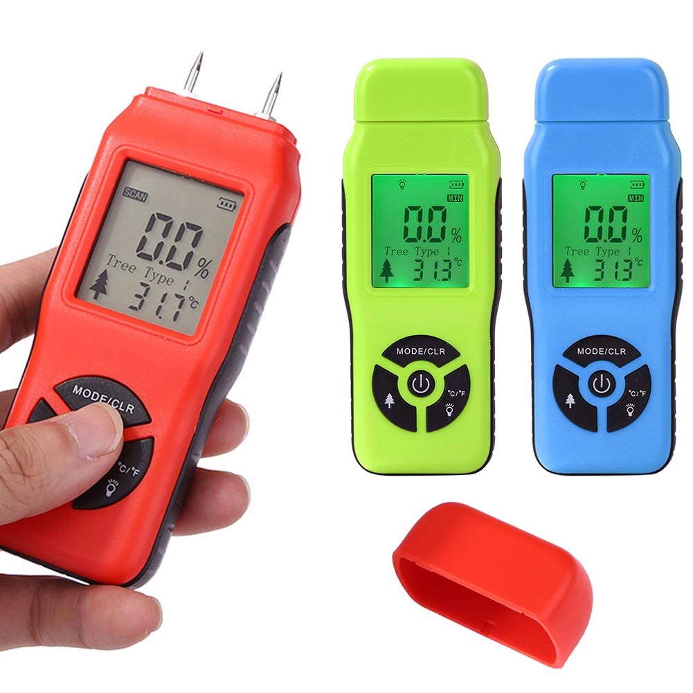 Tool Digital Humidity Handheld Firewood Portable Measuring Practical Data Hold Wood Moisture Meter Two Pins Backlight