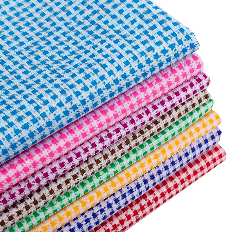 Günstige 100% Polyester Gedruckt Plaid Stoff Für NäHenne DIY 45*145cm T7870