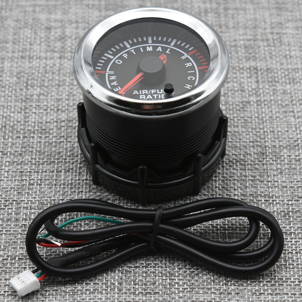 52Mm Air Fuel Ratio Gauge 7 Kleuren Achtergrondverlichting + Smalband O2 Zuurstofsensor Auto Gauge Fit Voor 12V auto Air Fuel Ratio Afr Sensor