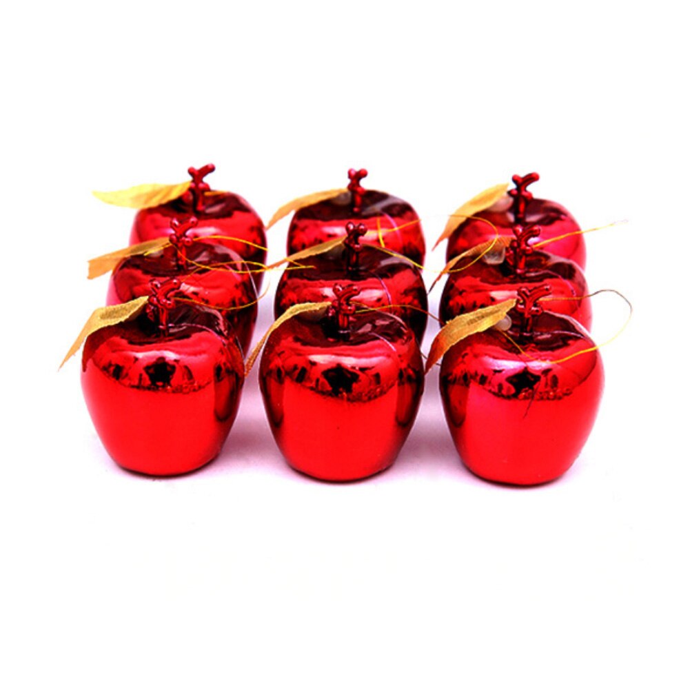 12Pcs Kerst Apple Ornamenten Xmas Tree Opknoping Hanger Festival Party Decor: Rood