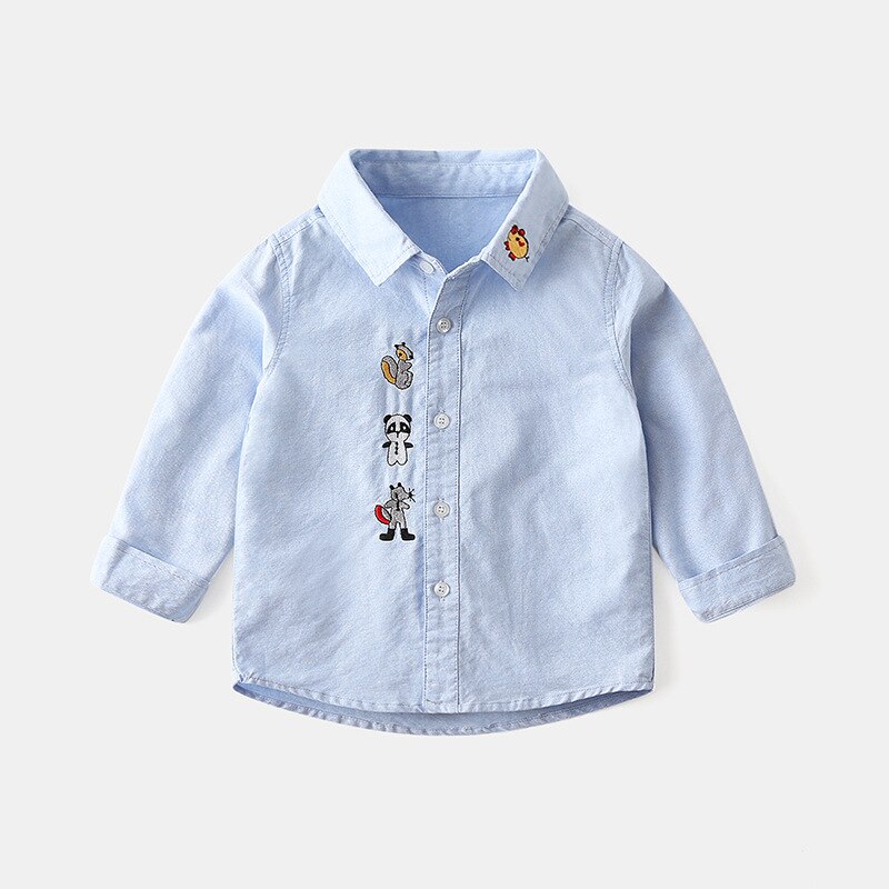 Kids Boys Shirts Spring and Autumn Long Sleeve Solid Toddler Shirts For Boys Cotton Brand Baby Boy Tops Children Shirts
