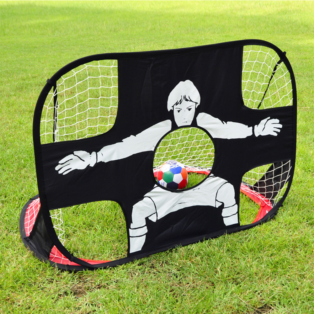2-in-1 faltbare Fußballtore, tragbares Fußballzielnetz, leichtes Übungs-Fußballnetz für drinnen und draußen