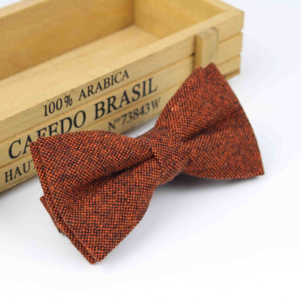 Overlegen klassisk formell ull bomull sløyfe gravata flere farger houndstooth mønster slips herre luksus slips tweed sløyfe: 18