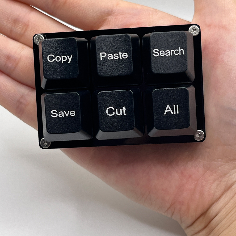 6 taster kopier lim inn søk lagre klipp tastatur enhånds osu-tastatur programmerbar mekanisk snarvei makro tastatur for arbeidsspill
