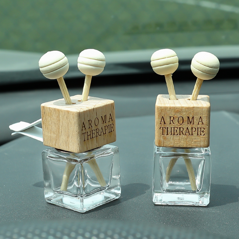 8Ml Auto Luchtverfrisser Parfum Clip Lege Glazen Fles Geur Ornament Uitlaat Diffuser Lege Etherische Olie Glas