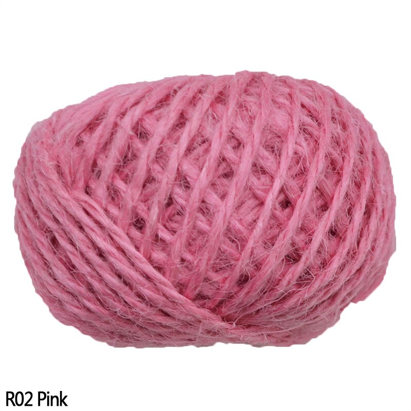 30m/ rullar 2mm naturligt hamparep diy-etikett hängrep bröllop hemtillbehör dekorativ garn jutesnöre trädgårdssnöre: R02