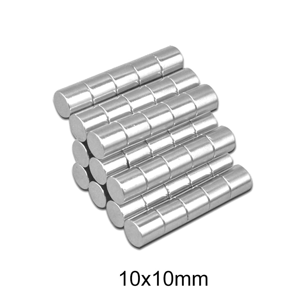 5/10/20/30/50/60 stk 10 x 10 mm sjældne jordartsmagneter dia 10 x 10mm rund skivemagnet 10 mmx 10mm permanent neodymmagnet 10*10