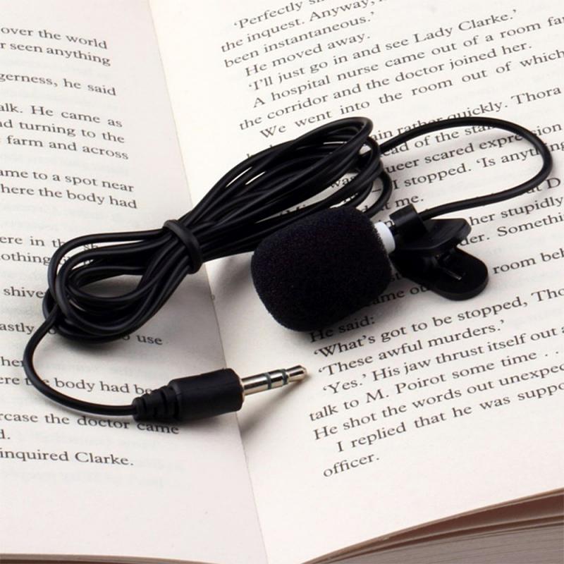 Micrófono de solapa con Clip, Mini micrófono portátil de 3,5mm para teléfono móvil, PC, grabación, Conferencia