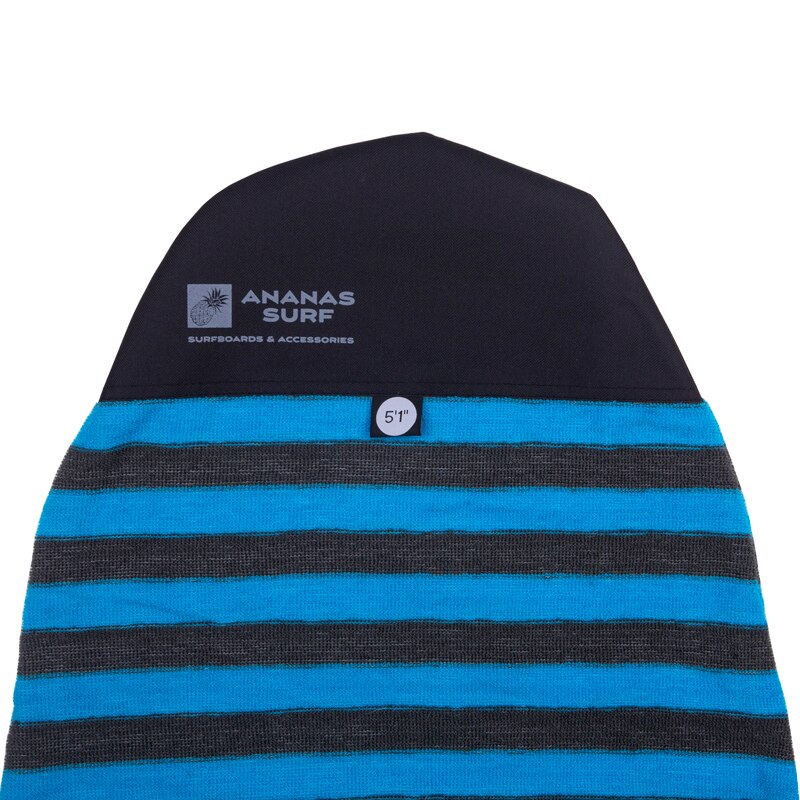 Ananas surf 5 ft.1in.  short surfboard sock soft cover bag kitesurf wakesurf foilboard skimboard beskyttende 5 ' 1 " 160 cm: Blå-mørk grå