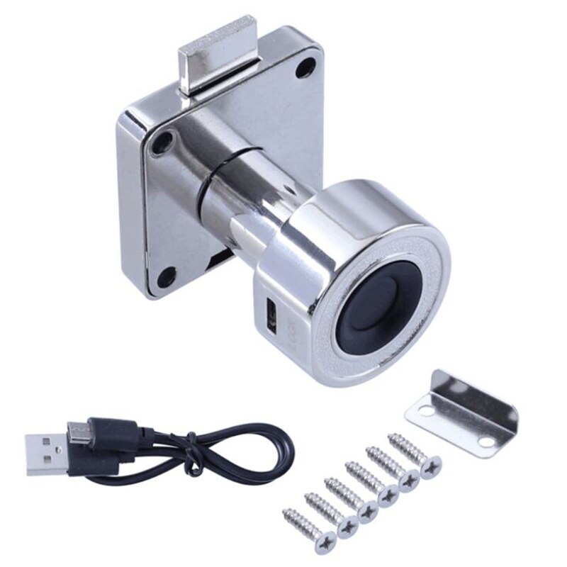 Safe Fingerprint Door Lock Hole Free Installation for Mailboxes School Lockers Shoe Cabinet Bookcase File Cabinet: 22-S