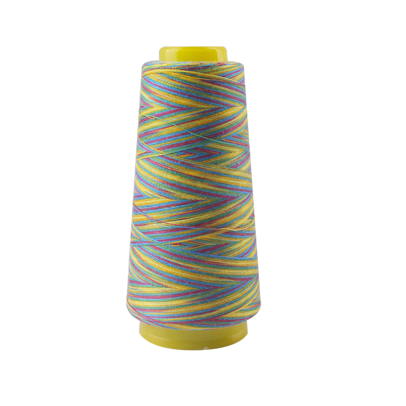 Regenbogen-Nähgarn, 1500 Jahre, buntes Polyester-Nähgarn, Overlocking-Garn: Hellgrün