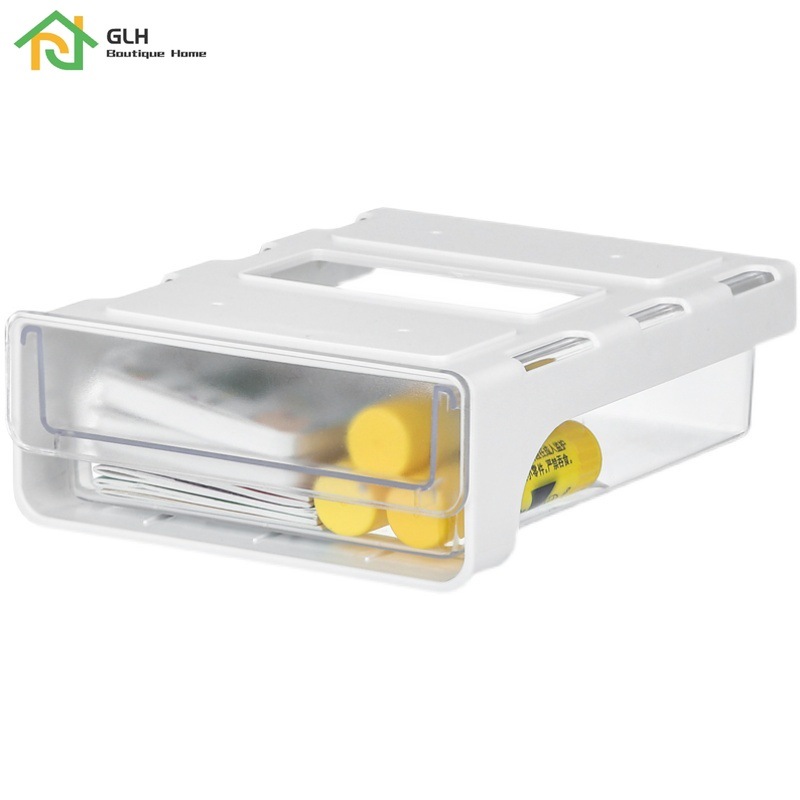 Under-desk Drawer Storage Box Desk Bottom Hidden Office Stationery Storage Organizer