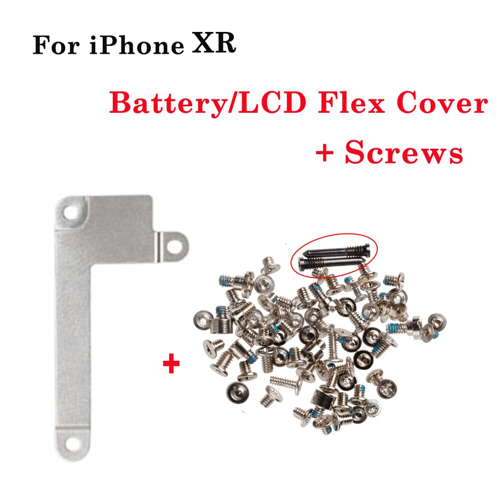 Battery FPC LCD Flex Cable Cover Full screws For iphone 6 6S 7 8 plus X XR XS MAX 11 12 Pro Max inner Metal Bracket Clip Holder: XR battery screws