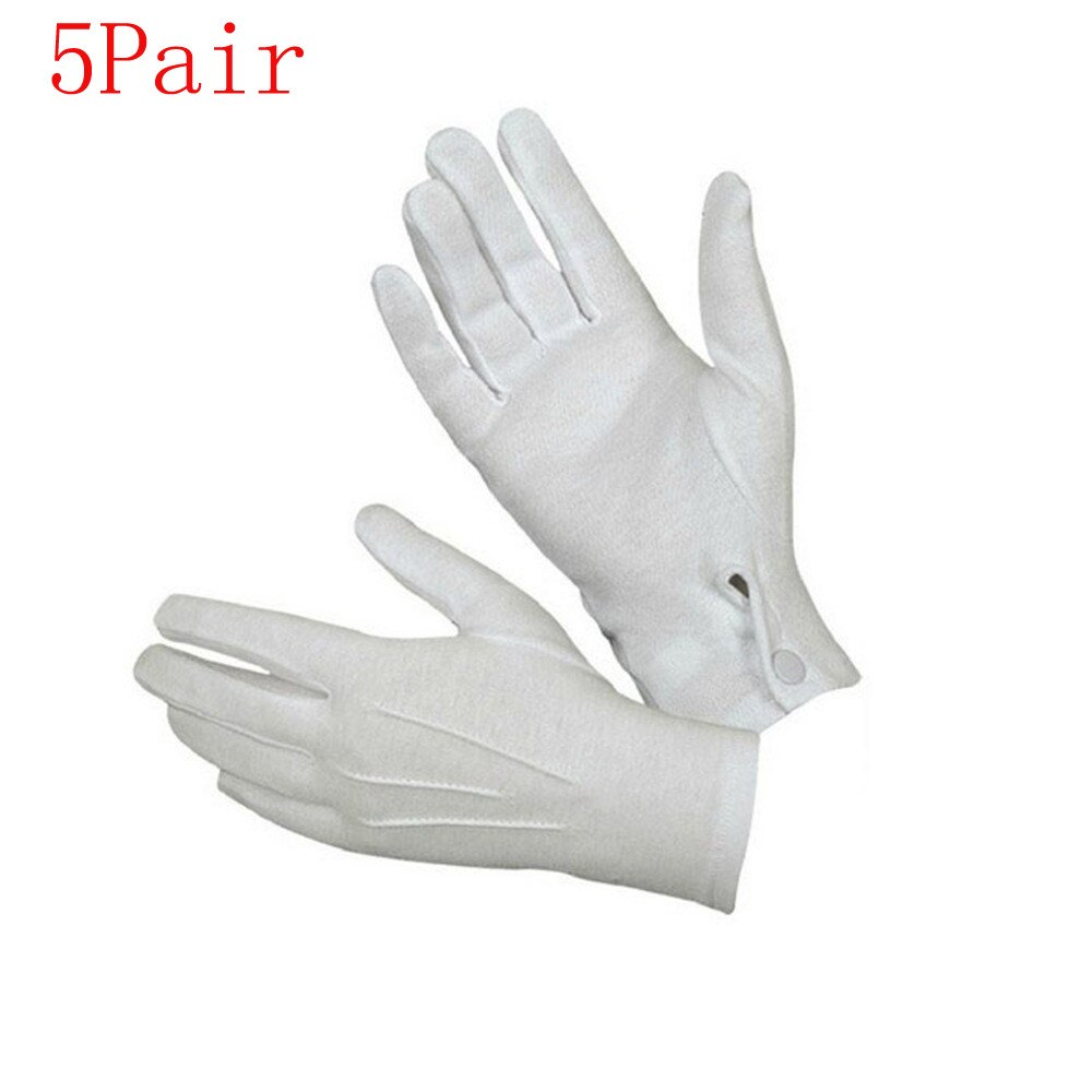 Guantes Blancos formales, esmoquin, guardia de Honor, desfile, Papá Noel, inspección, 1/5/10 pares: Naranja