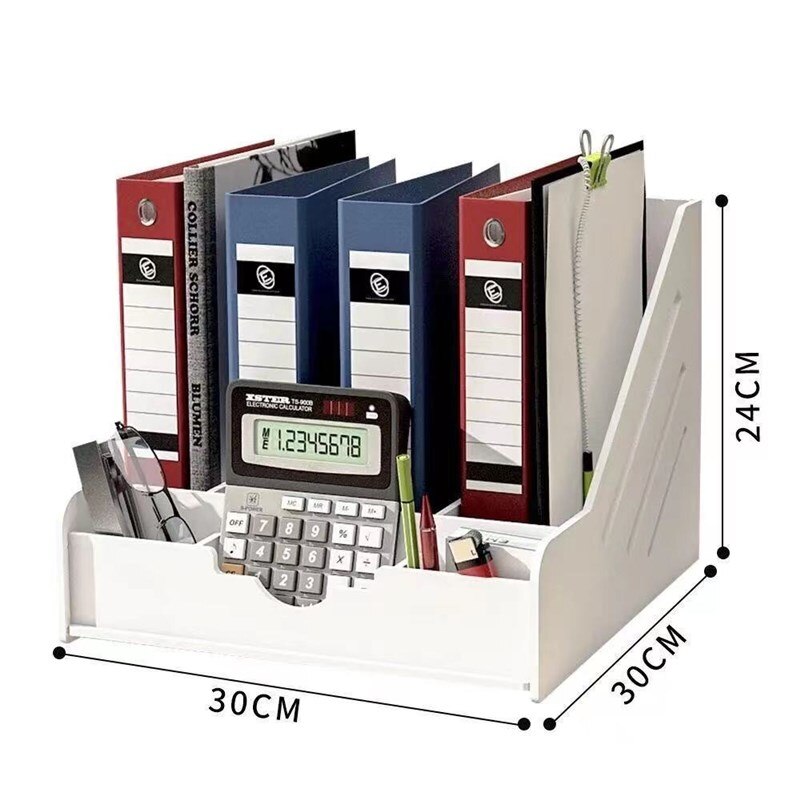 Office Supplies Folder Storage Box Multi-layer Bookshelf Simple Table Multifunctional Bookend DIY Desktop Storage Box: 5