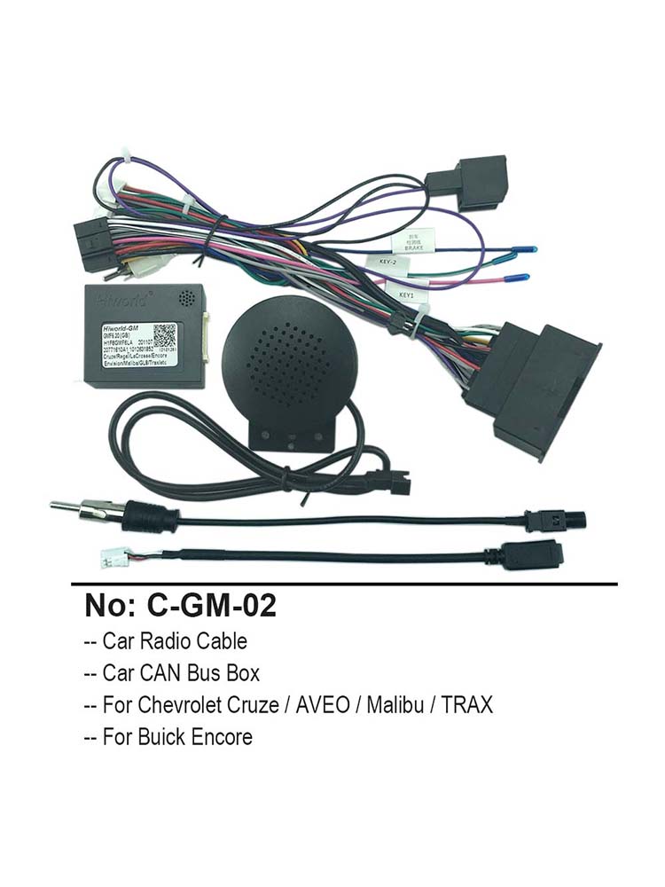 Cable de Radio de coche, adaptador CAN Bus para Chevrolet Cruze AVEO Malibu TRAX, arnés de cableado, reproductor multimedia de Audio, conector de alimentación: Default Title