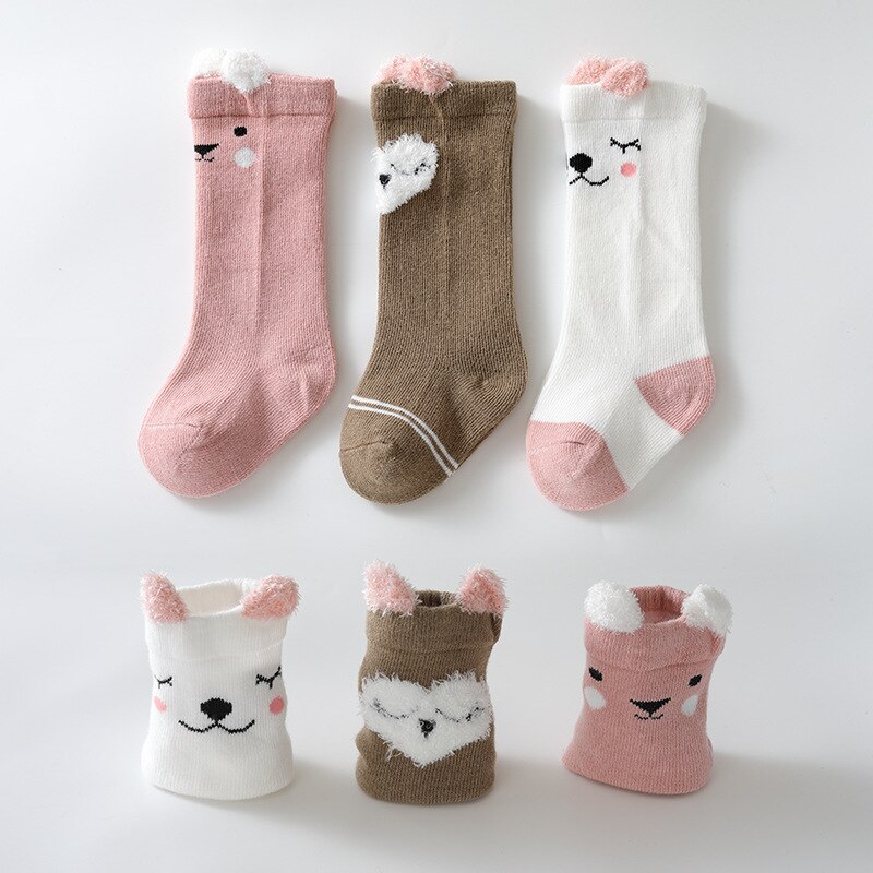 Baby Sokken Vos Kat Animal Print Baby Sokken Cartoon Knie Hoge Lange Beenwarmers Jongen Meisje Kinderen Sokken mode Sokken: Set10 / XS 0-1Yrs