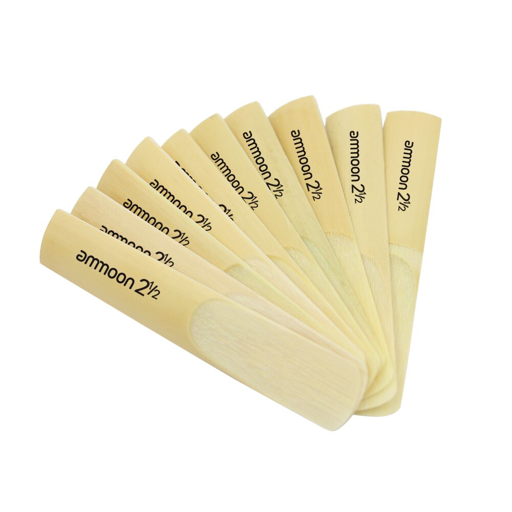 ammoon 10pcs 2.5 2-1/2 for bB Tenor Saxophone Sax Bamboo Reeds Accessory Part