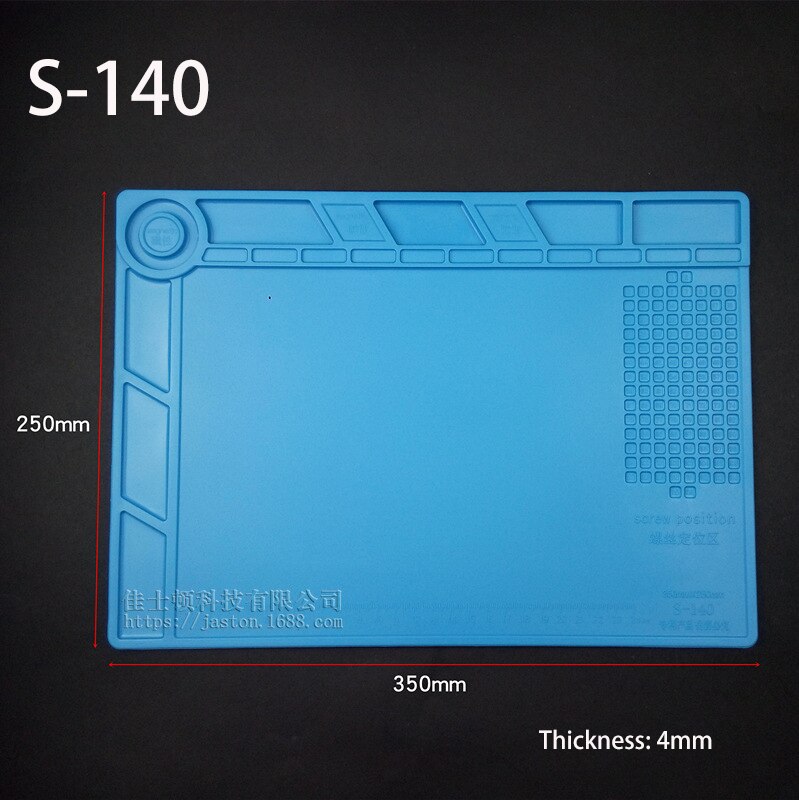 Heat Insulation Soldering Working Mat Heat-resistant Soldering Station Repair Insulator Pad Maintenance Platform Desk Mat: S-140