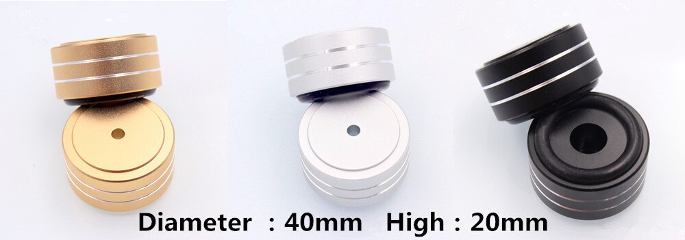 S-009 Alle Aluminium 1 Set/4 Stuks Eindversterker Shock Voet Kussen Speaker/Cd Speler/Subwoofer Shock voeten: 40x20mm