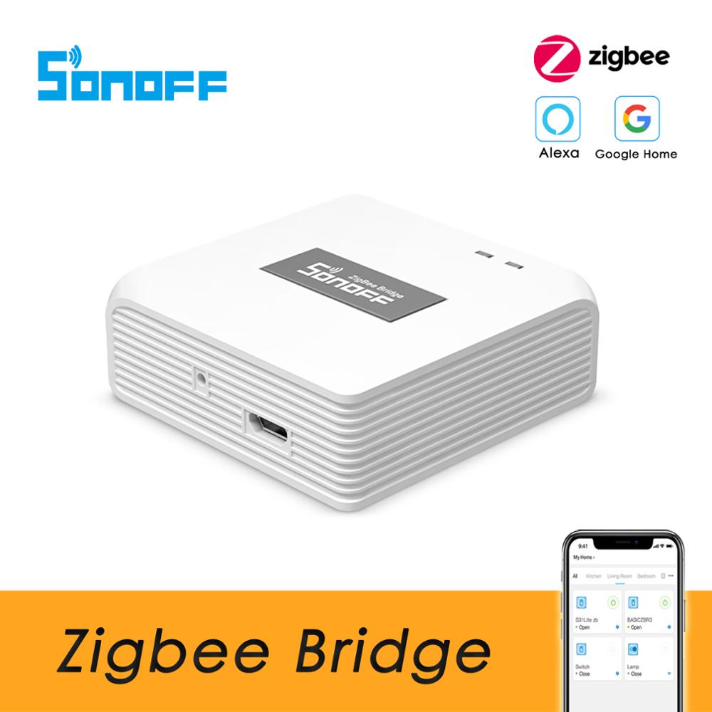 Sonoff zigbee bridge hub gateway for zigbee switch pir bevægelsessensor zigbee dørsensor, ewelink app arbejde med alexa google hjem
