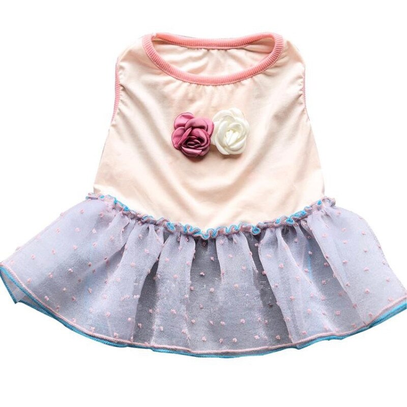 French Bulldog Clothes Summer Dog Dress Poodle Bichon Pomeranian Schnauzer Pug Clothing Princess Skirt Corgi Dog Costume Outfit: 2 / S