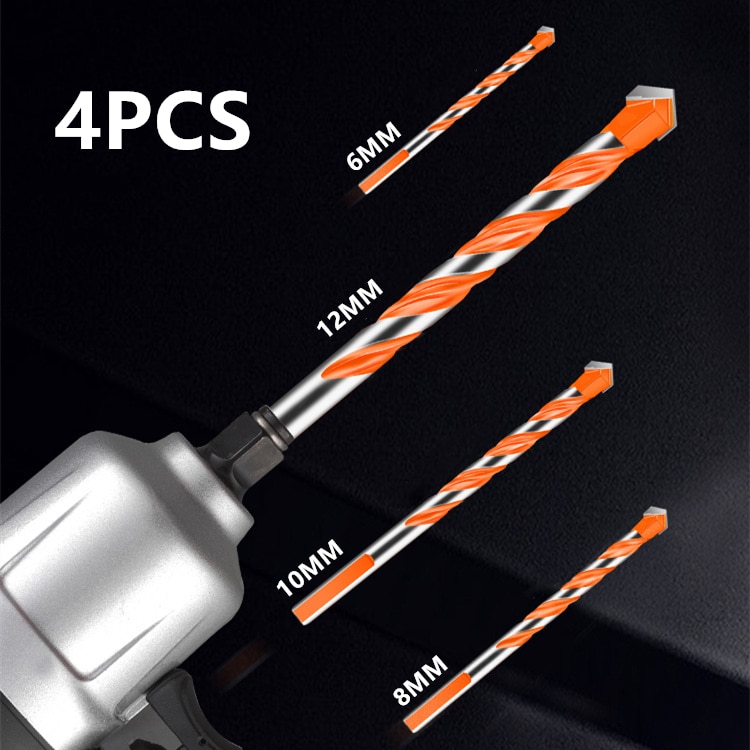 4*Ultimate Drill Bit Overlord Drill Bit Set For Glass Ceramic Tiles Electric Tool Multifunctional Ceramic Glass Hole Working Set