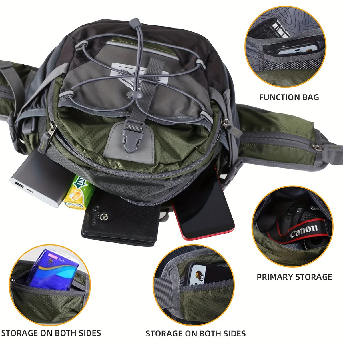 draussen Bergsteigen Taille Tasche 18L Multifunktionale Sport Reise Taille Pack Große Kapazität Umhängetasche Schulter Handtasche Rucksack
