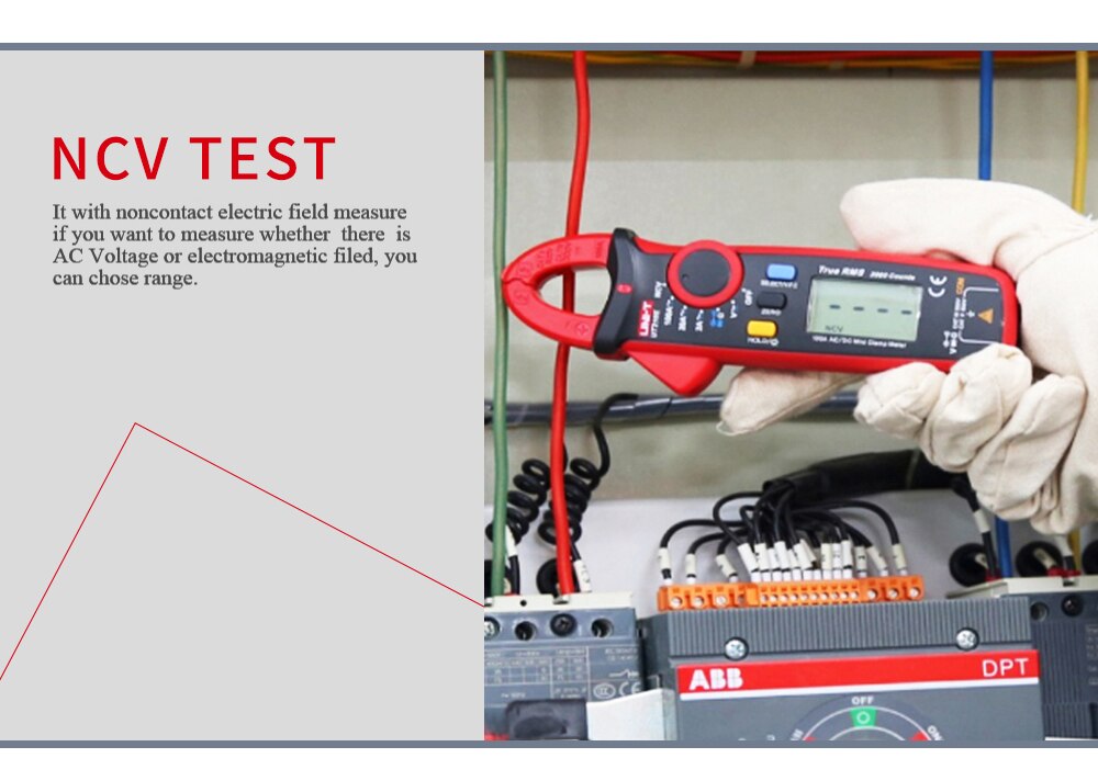 UNI-T UT210E True RMS Mini Digital Clamp Meters AC/DC Current Voltage Auto Range VFC Capacitance Non Contact Multimeter Diode