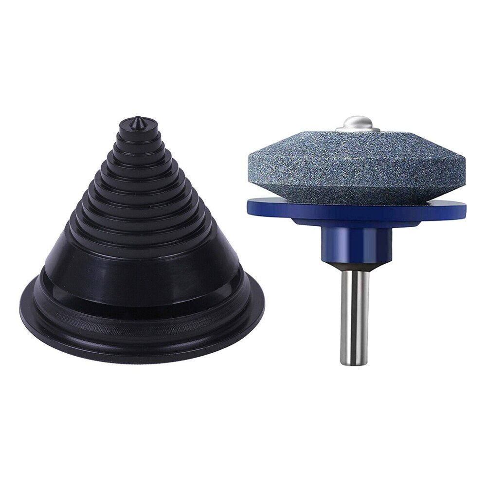 Rotary Lawnmower Sharpener + Blades Balancer Garden Tool Set NDS66