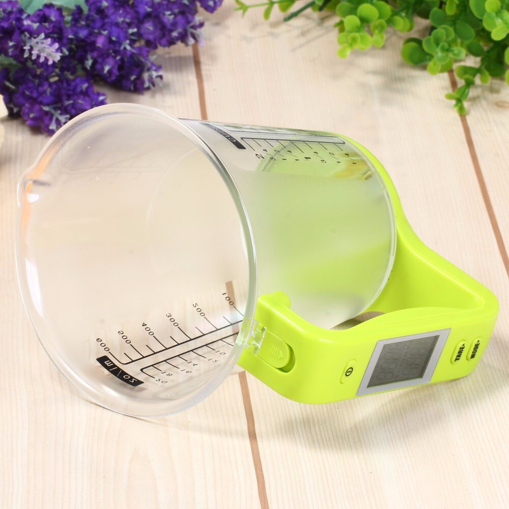 Medidor de agua para cocina, taza de escala 1kg, utensilios medidores de cocina con pantalla LCD
