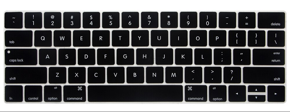 Keyboard Protector Cover for Macbook Pro 13.3'' & Pro 15.4'' with Touch Bar US Version Keyboard Case A1706 A1707 A2159: black