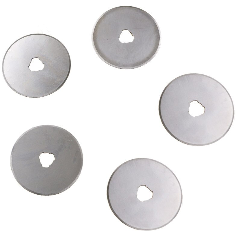 5Pcs/Set Circular Rotary Cutter Replacement Spare Safety Blades Leather Craft Cutter Blade Sewing Tool Leather Cutting Tools: 45MM