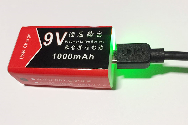 USB Charging 9V 500mAh Li-ion Battery USB Rechargeable battery 9v 1000mah for Multimeter Microphone Toy Remote Control KTV Use