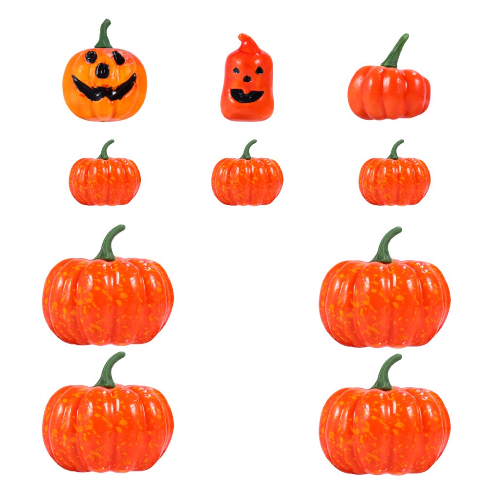 10Pcs Simulatie Pompoen Halloween Fotografie Props Kunstmatige Pompoen Decoratieve Schuim Pompoen: Default Title