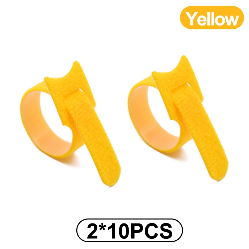 Zabezpieczenie kabla ładującego do telefonów uchwyt na kabel oplot na kable klip do myszy przewód ładowarki USB zarządzanie organizer do kabli: B 20Pcs-Yellow