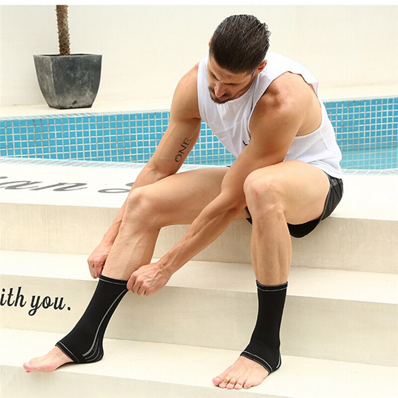 Elastic Ankle Support Feet Sleeve Ankle Support Socks Compression Anti Sprain Heel Cover Protective