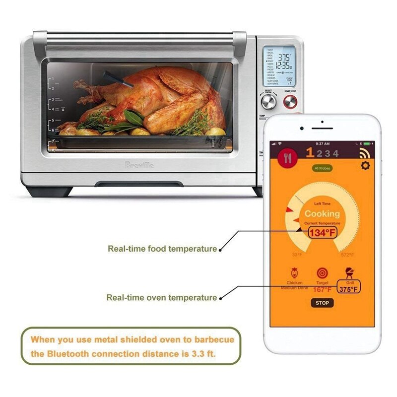 Trådløs kød mad bøf termometer til ovn grill grill ryger rotisserie køkken smart digital bluetooth grill tilbehør