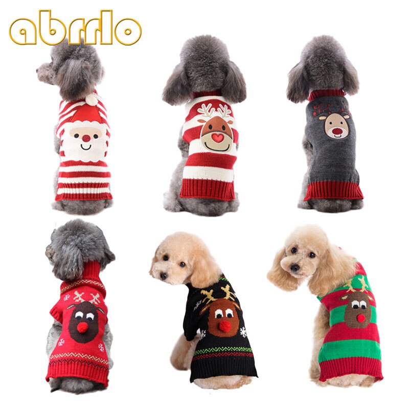 Abrrlo Hond Trui Kerst Rode Kerstman Trui Hondenkleding Xmas Rendier Winter Hond Truien Voor Kleine Honden