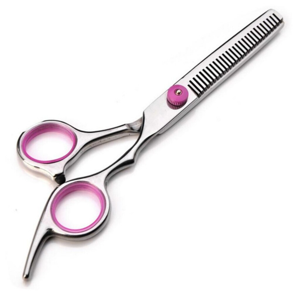 Professionele 6.0 Inch Hair Schaar Snijden Kapper Makas Haar Schaar Salon Scisors Dunner Schaar Kappersscharen: Pink thinning